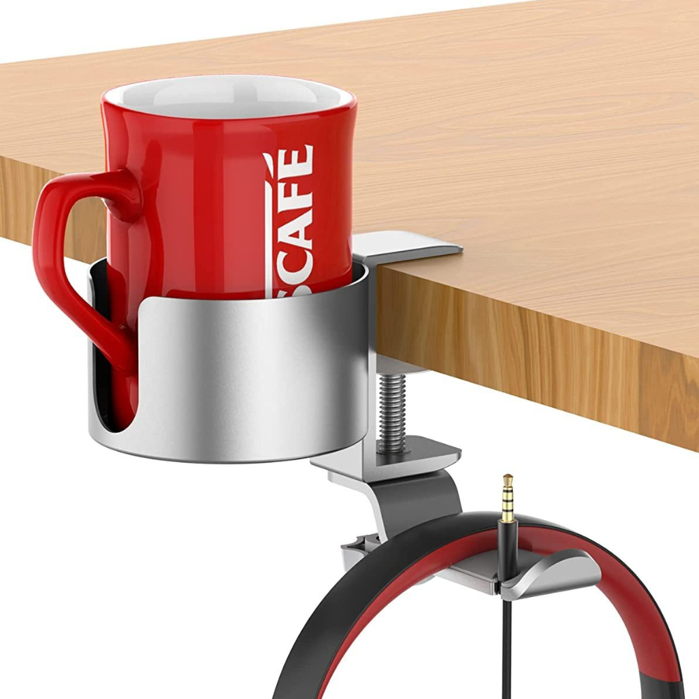 Headphone Stand Desk - 360° Rotating Desk Headphone Holder with