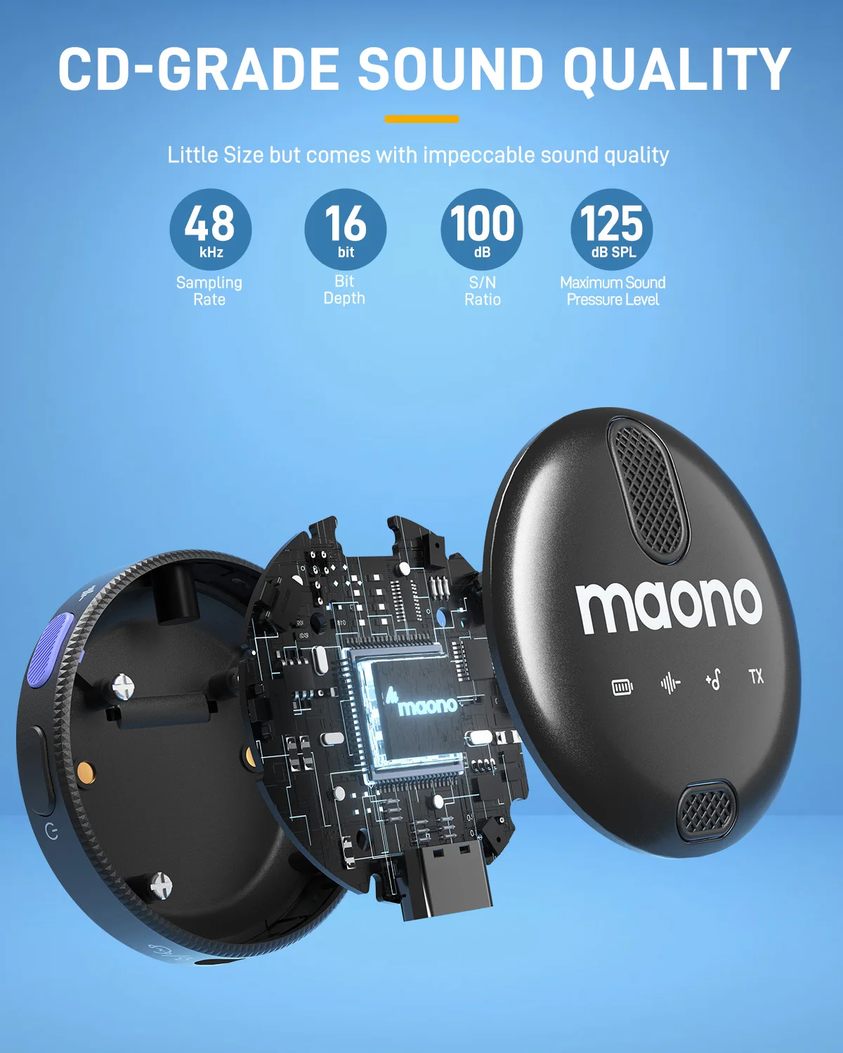 MAONO-Wireless Lavalier Microp – Usb C Earphone recenzja i cena