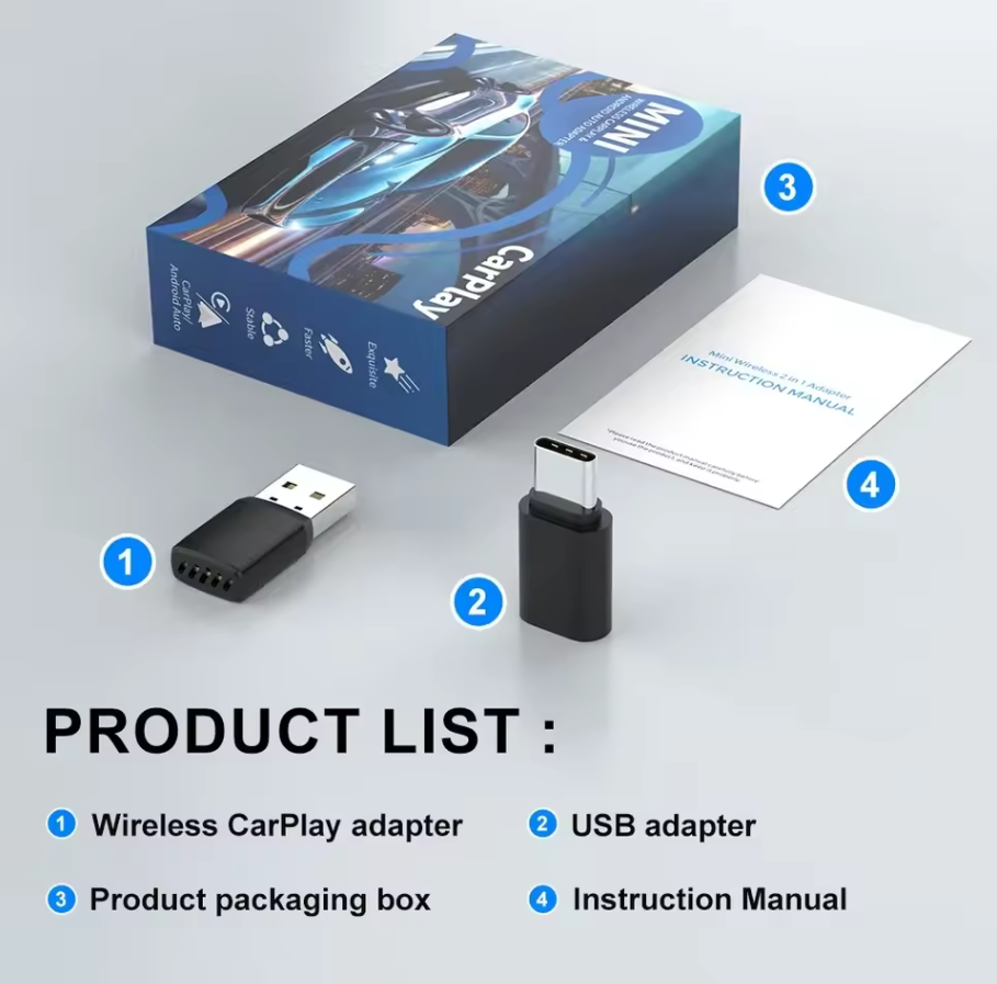 Smart Wireless CarPlay Android – Bluetooth Adapter Receiver recenzja i cena