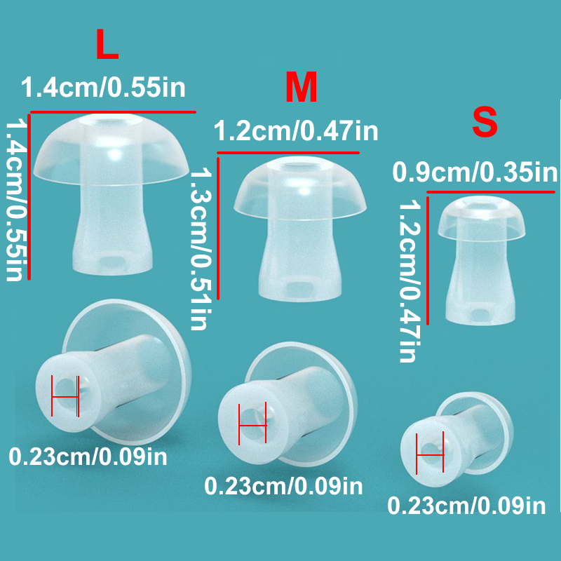 100pcs  Ear Cap Cushion for He – Silicone Ear Tip Replacement recenzja i cena