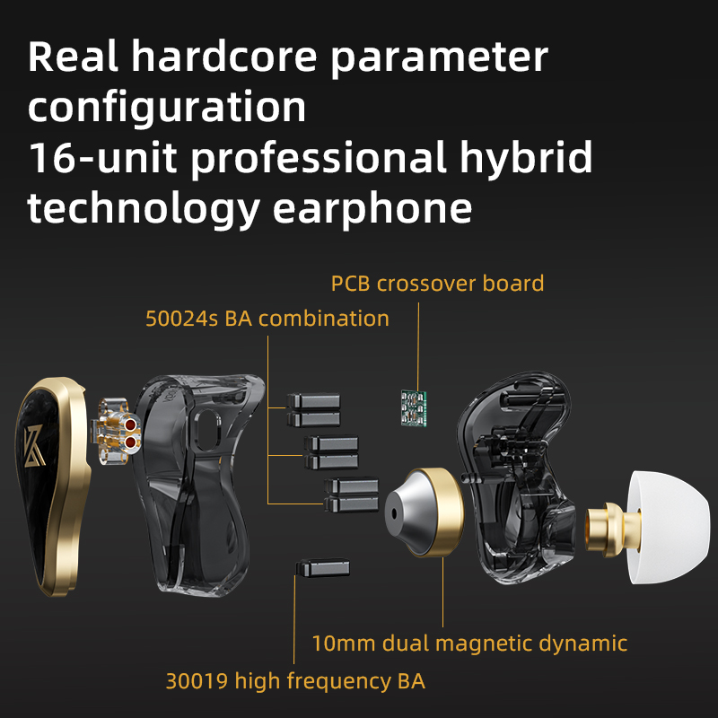 KZ ZAS Metal Wired Earphone 16 – Audiophile Headphone Wired recenzja i cena