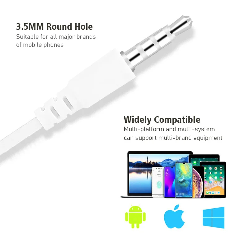 1/2/3/4Pcs Universal 3.5mm Ste – Wired Earphone Mic recenzja i cena