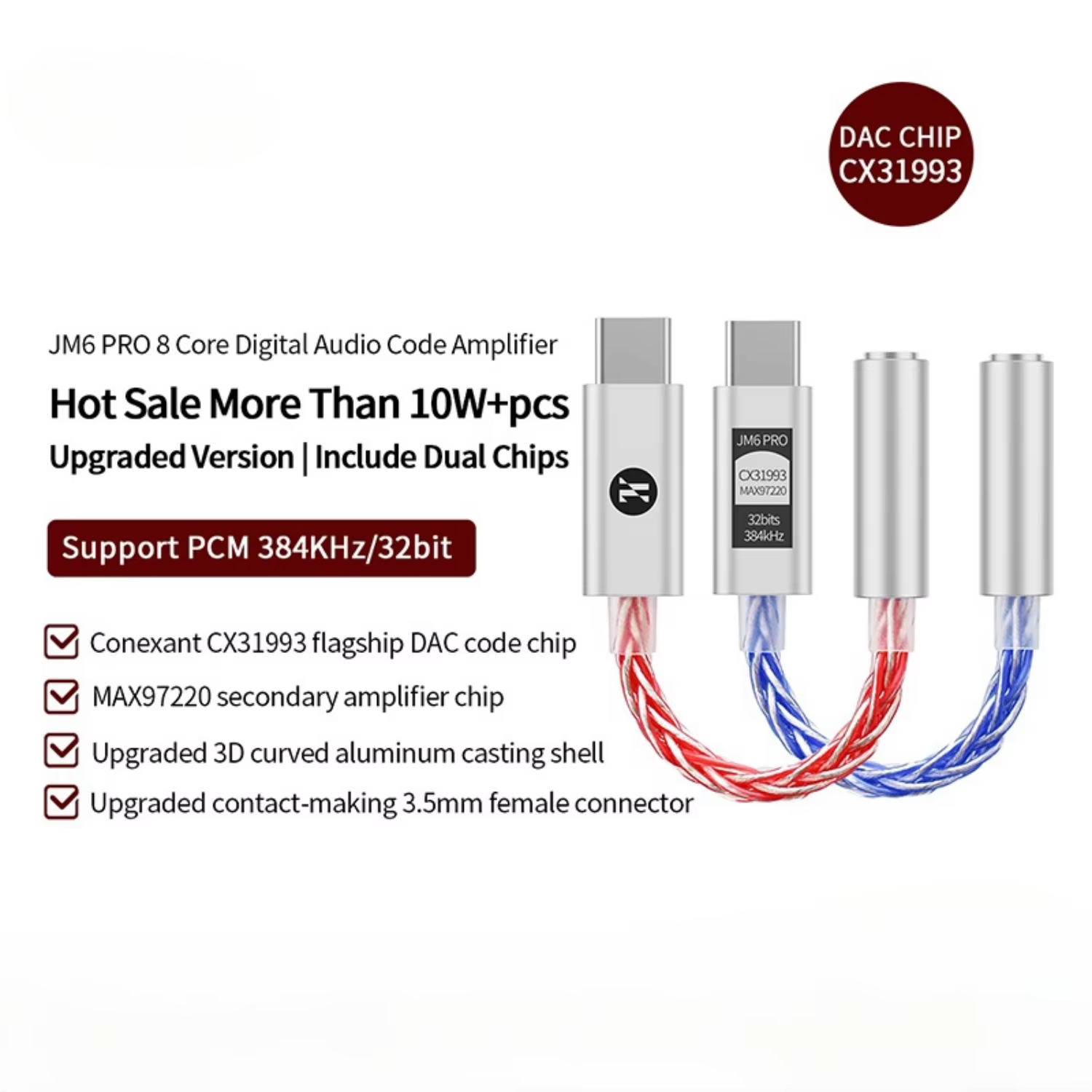 JCALLY JM6 Pro Type-C to 3.5mm – Usb C Earphone recenzja i cena