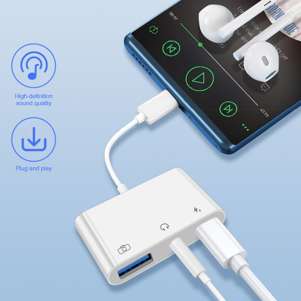3 in 1 Type C to 3.5mm Jack Ea – Earphone Splitter Jack recenzja i cena