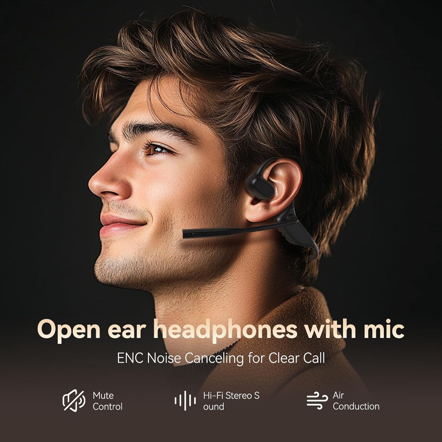 Open Ear Headphones with AI No – Noise Cancelling Headphone recenzja i cena