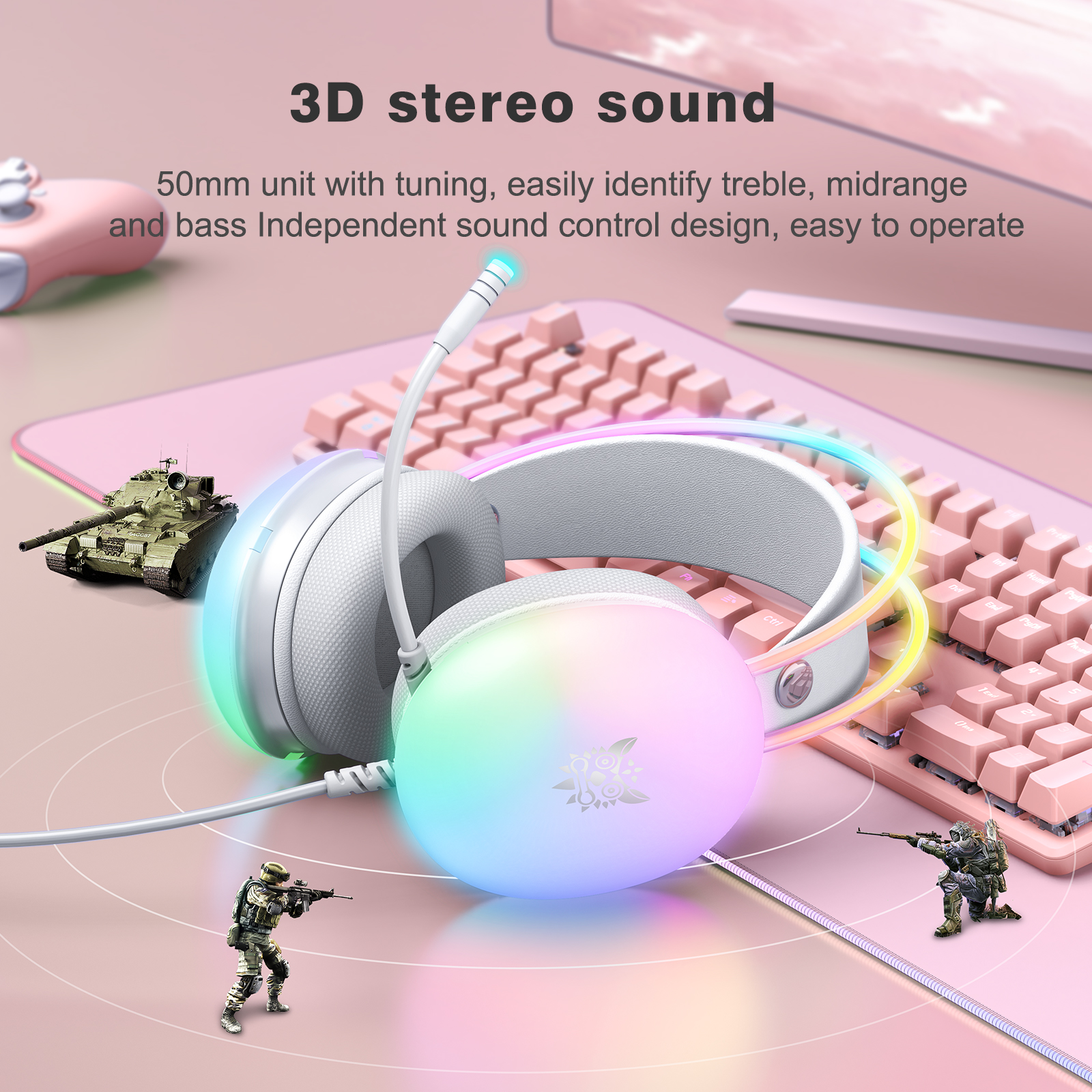ONIKUMA 2023 NEW Headphones wi – Gaming Headset Rgb recenzja i cena