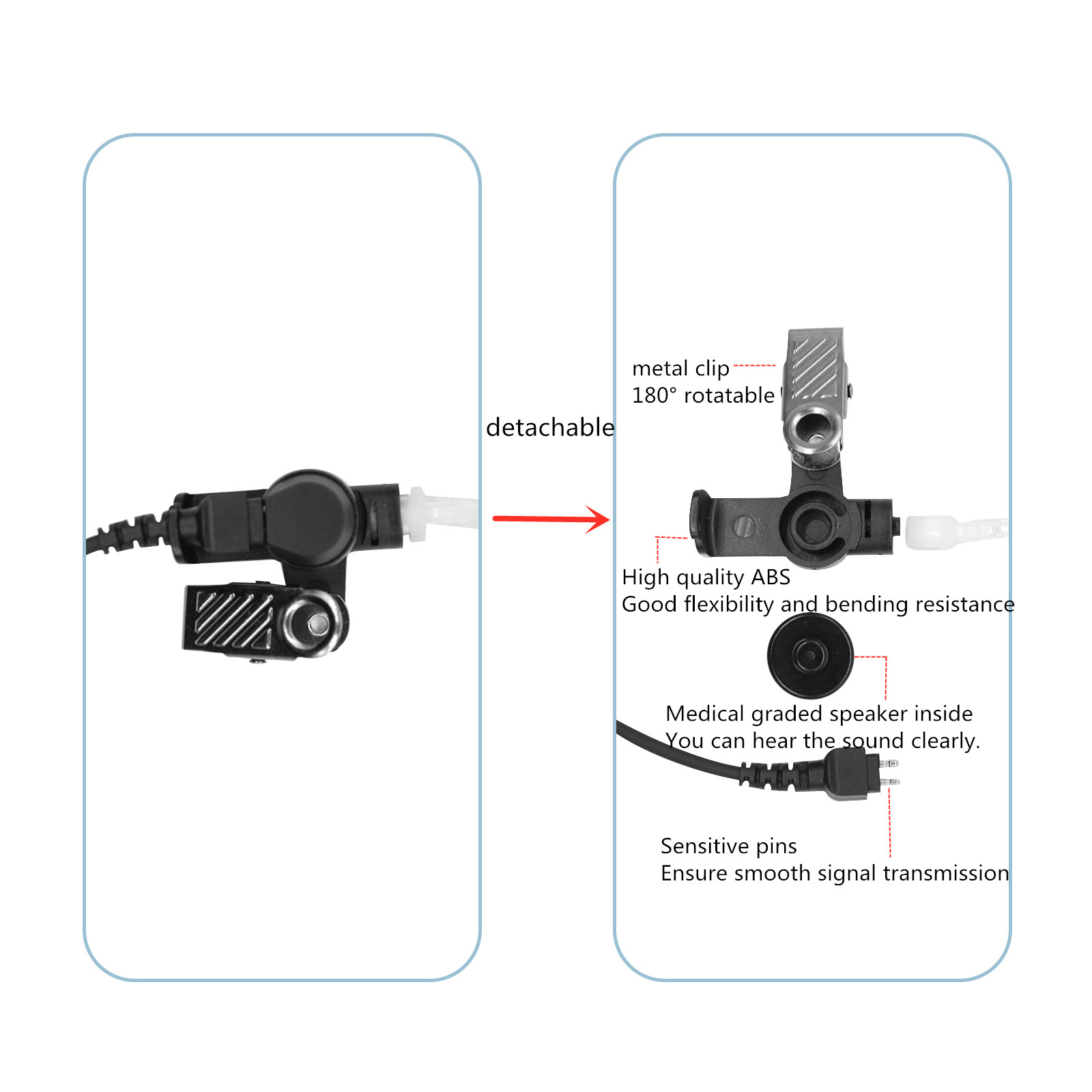 Earpiece Surveillance Kit, Wal – Wired Earphone Mic recenzja i cena