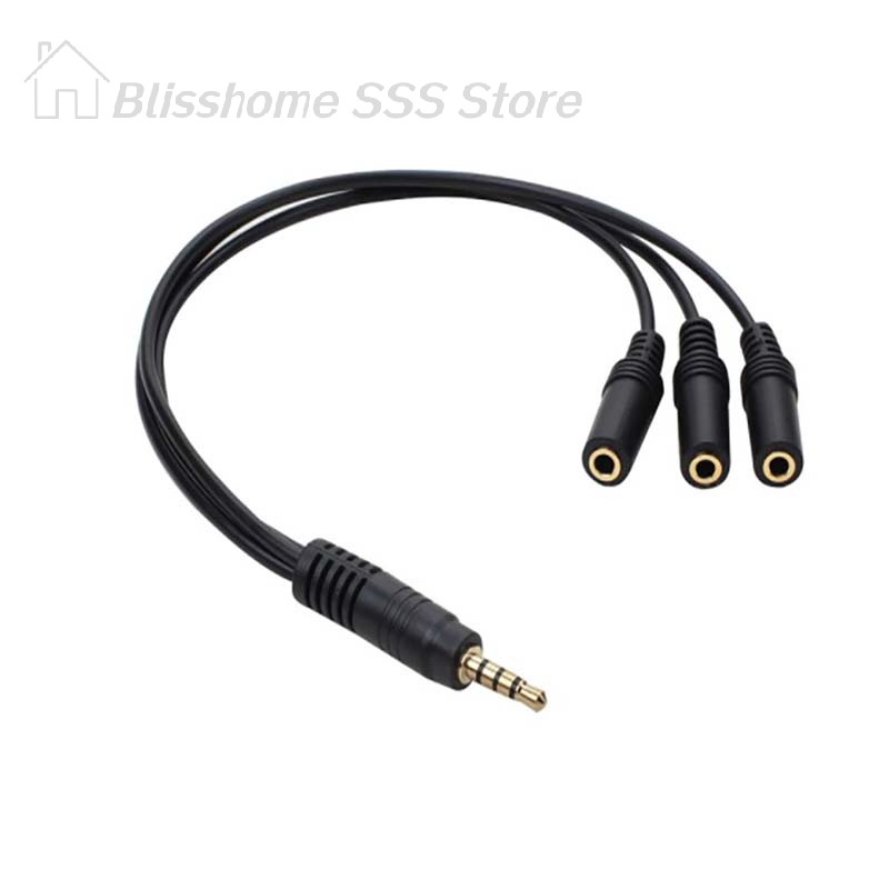 【S】3.5mm 3 Way Port Aux Multi  – Earphone Splitter Jack recenzja i cena