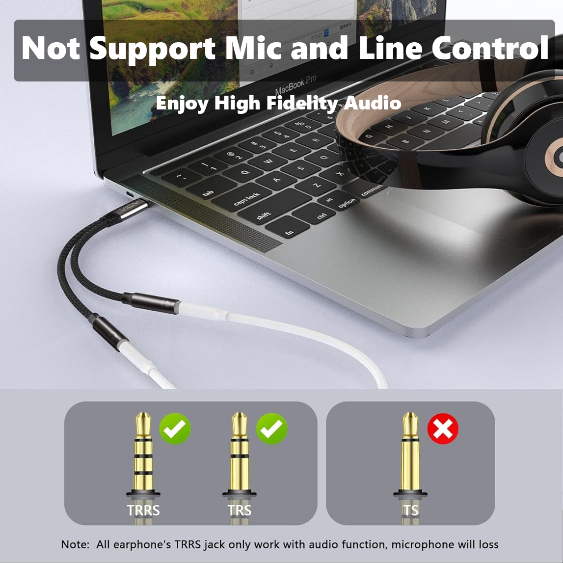 USB C To Dual 3.5mm Female Hea – Earphone Splitter Jack recenzja i cena