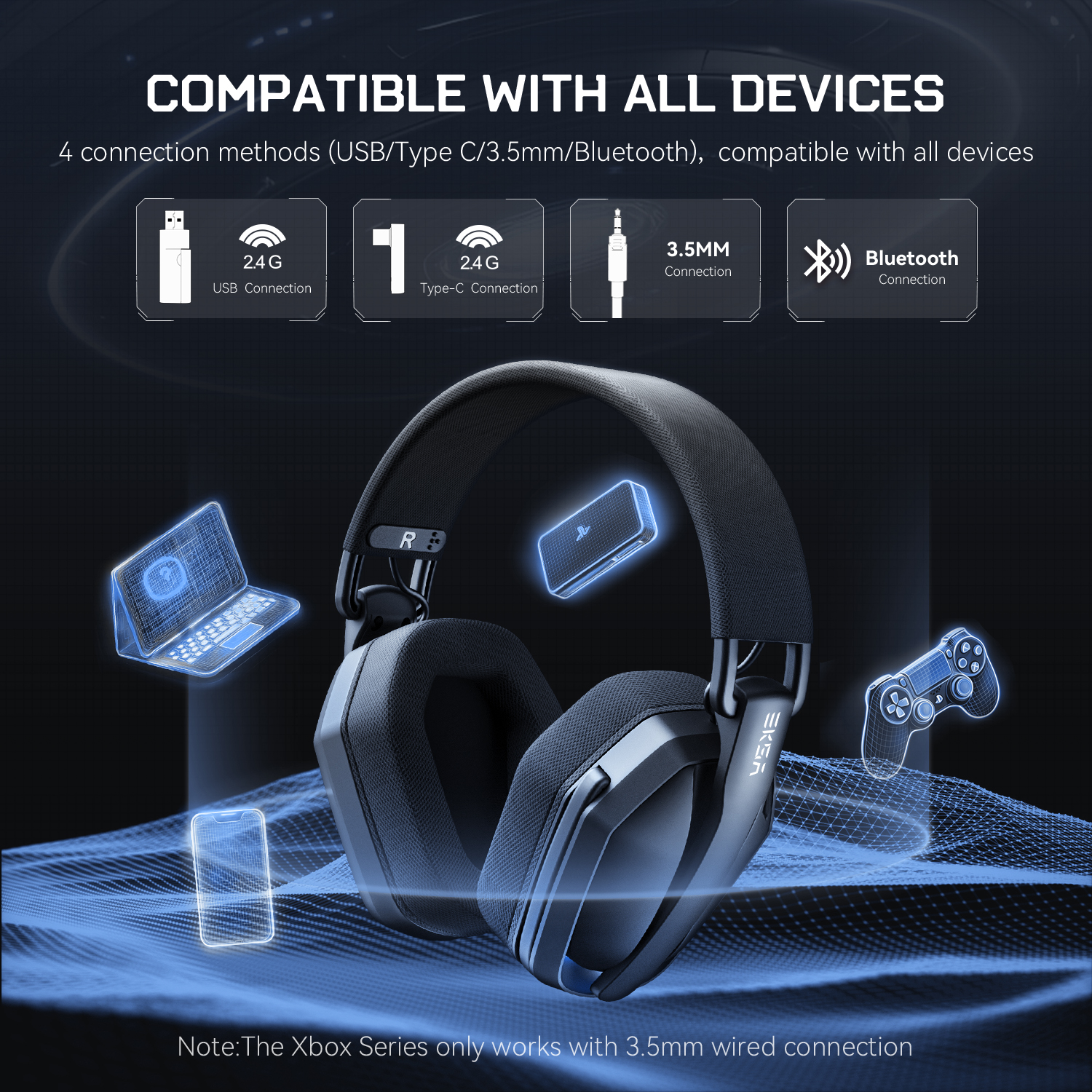 EKSA G19BT 2.4GHz Wireless Gam – Gaming Headset Rgb recenzja i cena