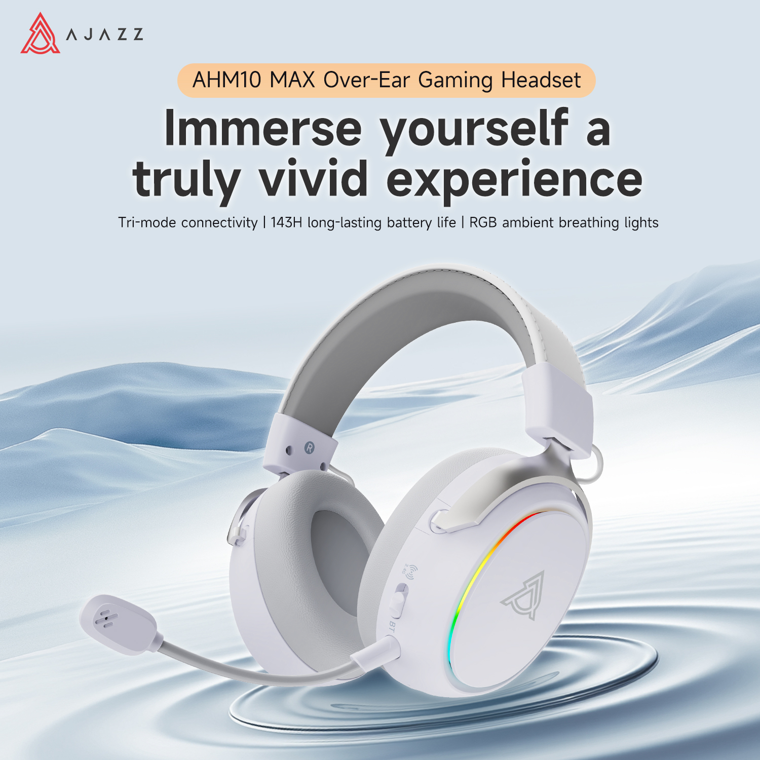 Ajazz AHM10 MAX Over-ear gamin – Gaming Headset Rgb recenzja i cena