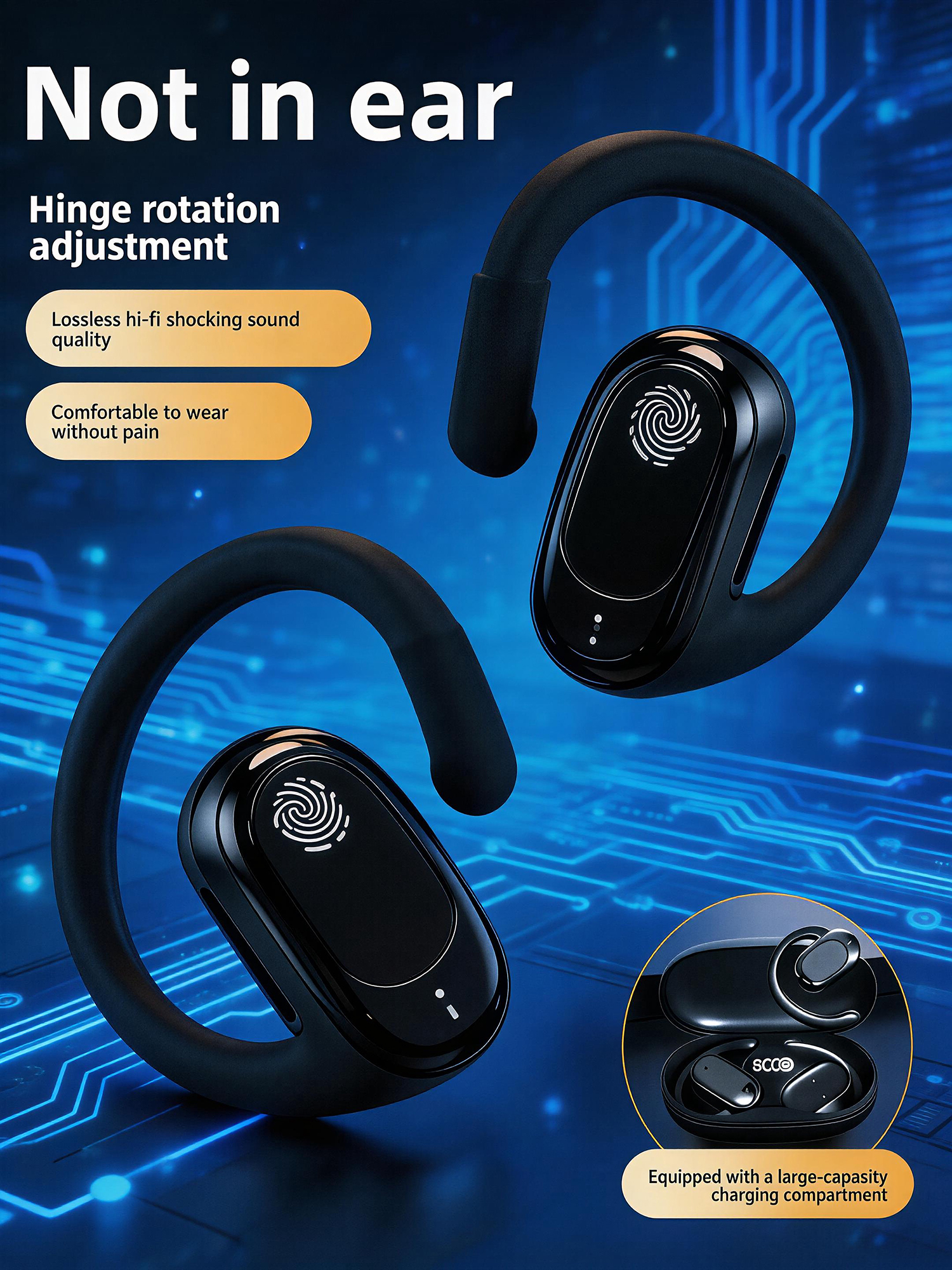 Long endurance digital Bluetoo – Sports Earphone Hook recenzja i cena