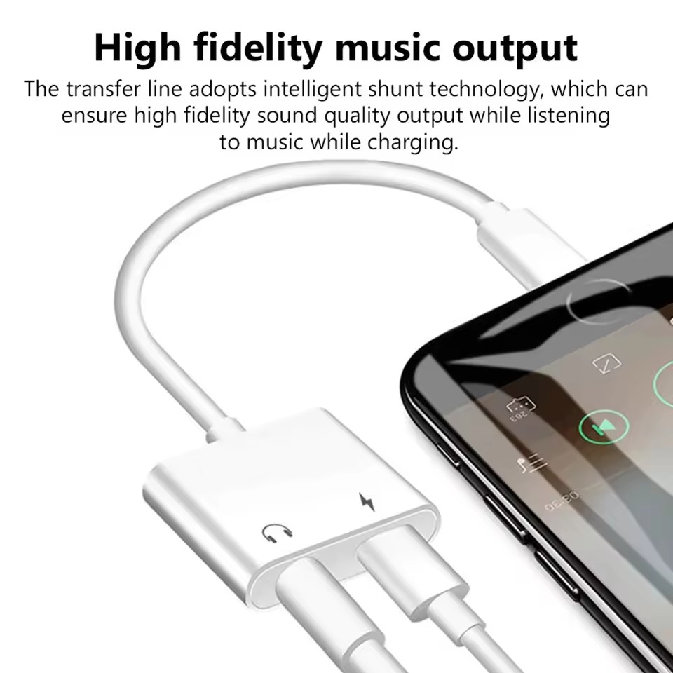 2 in 1 iOS to 3.5mm Jack Audio – Earphone Splitter Jack recenzja i cena