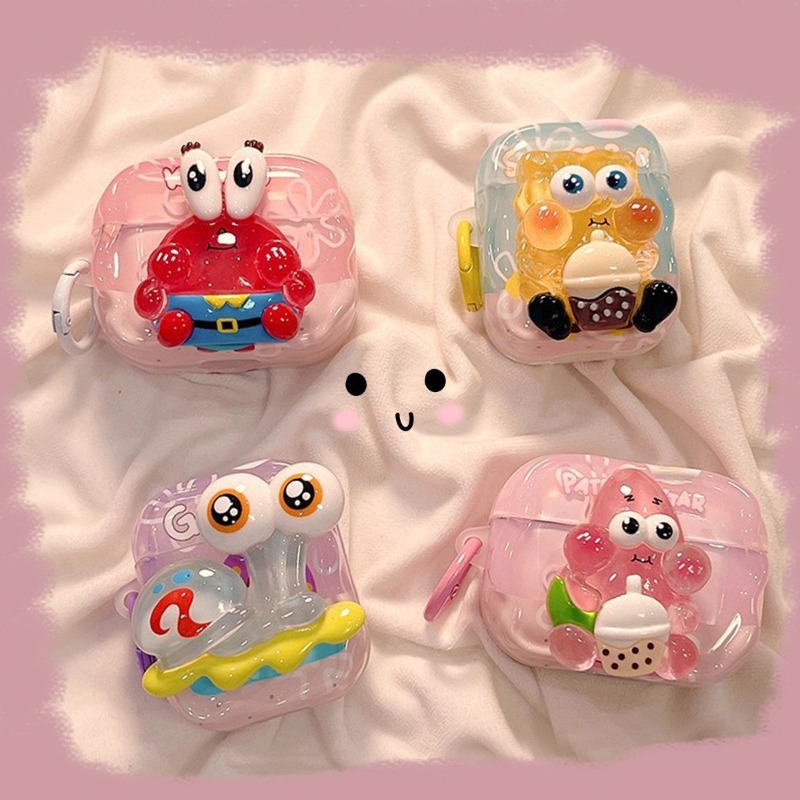Cute SpongeBob 3D Protective C – Earbuds Charging Case recenzja i cena